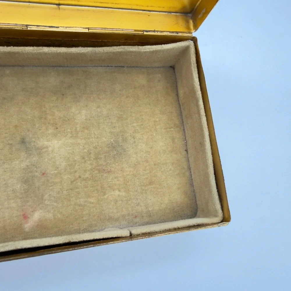 Vintage Empire Art Gold E & J B Filigree Jewelry‎ Box Portrait Miniature Enamel